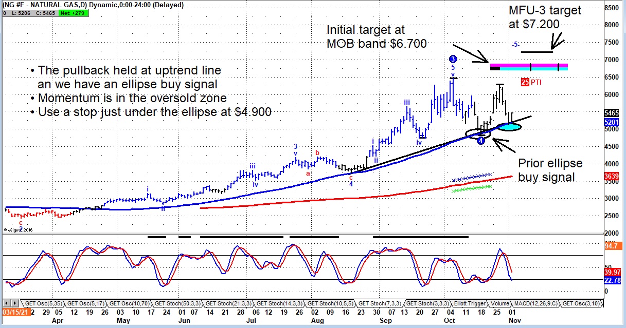 Natural Gas Futures Price Reversal Triggers Ellipse Buy Signal See It