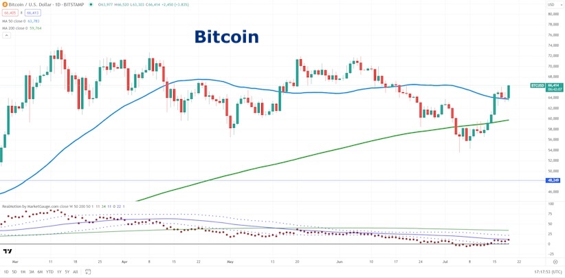 bitcoin price reversal trading chart july 22