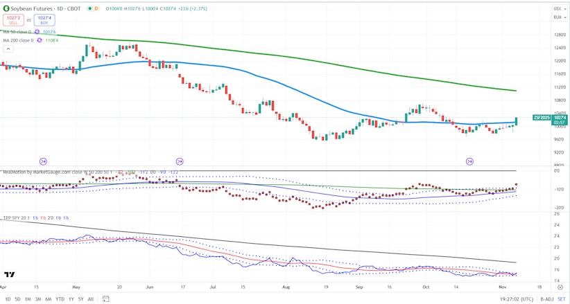 soybeans price bottom trading chart food inflation coming