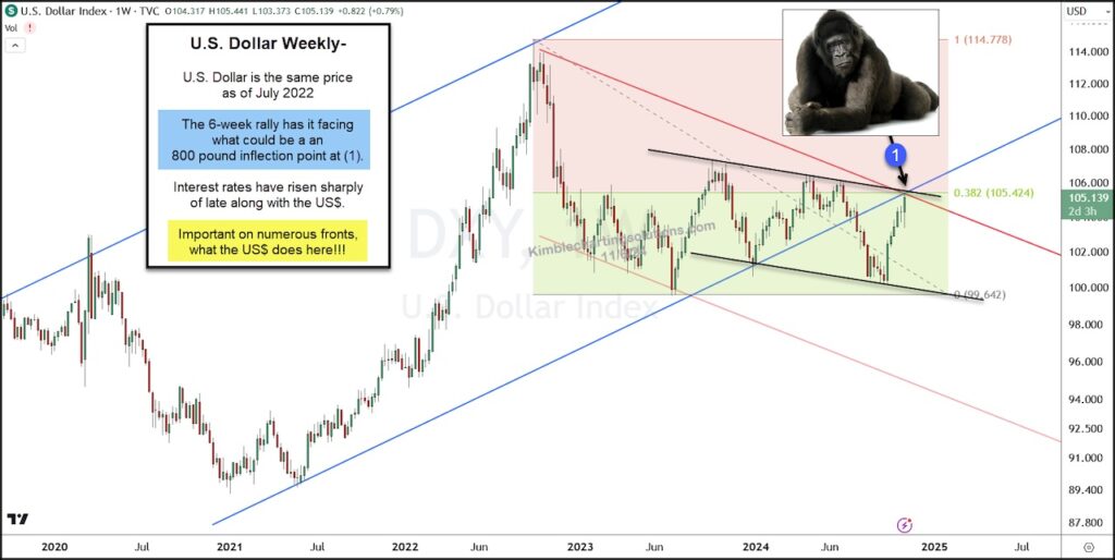 us dollar rally important resistance decision point currency chart november