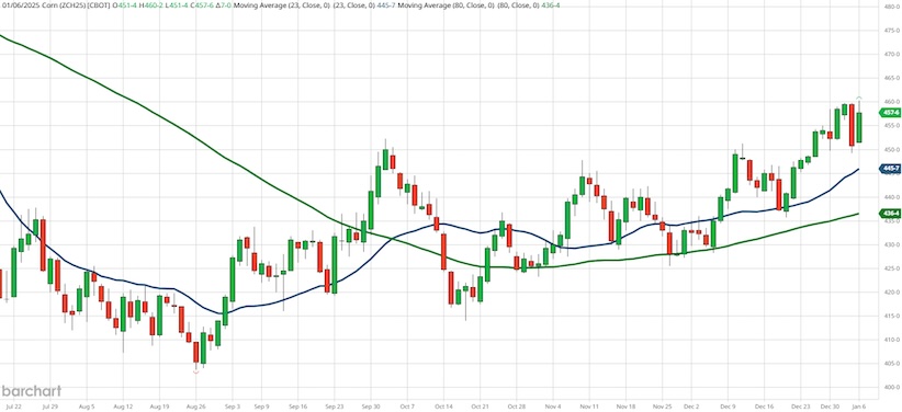 corn futures price forecast outlook investing analysis year 2025