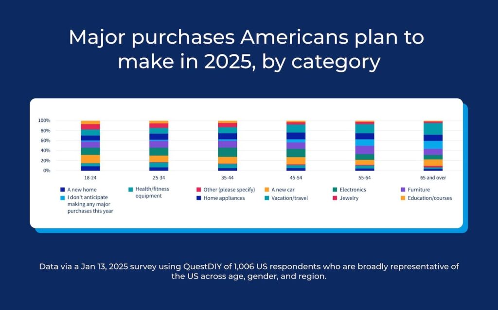 consumer spending large planned purchases survey year 2025 image